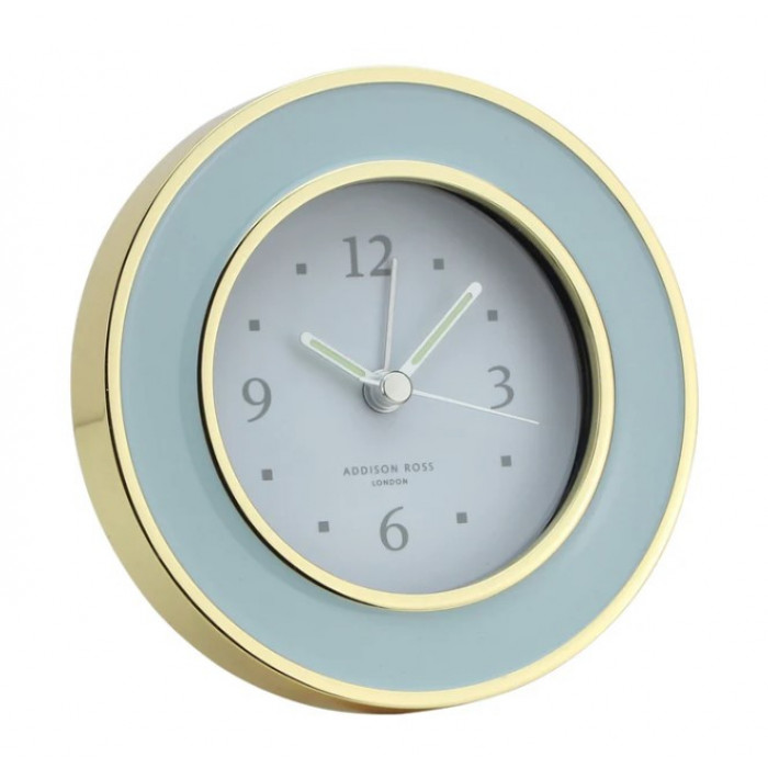 часы будильник Addison Ross Pastel Powder Blue Gold - купить в магазине Yves Delorme Russia