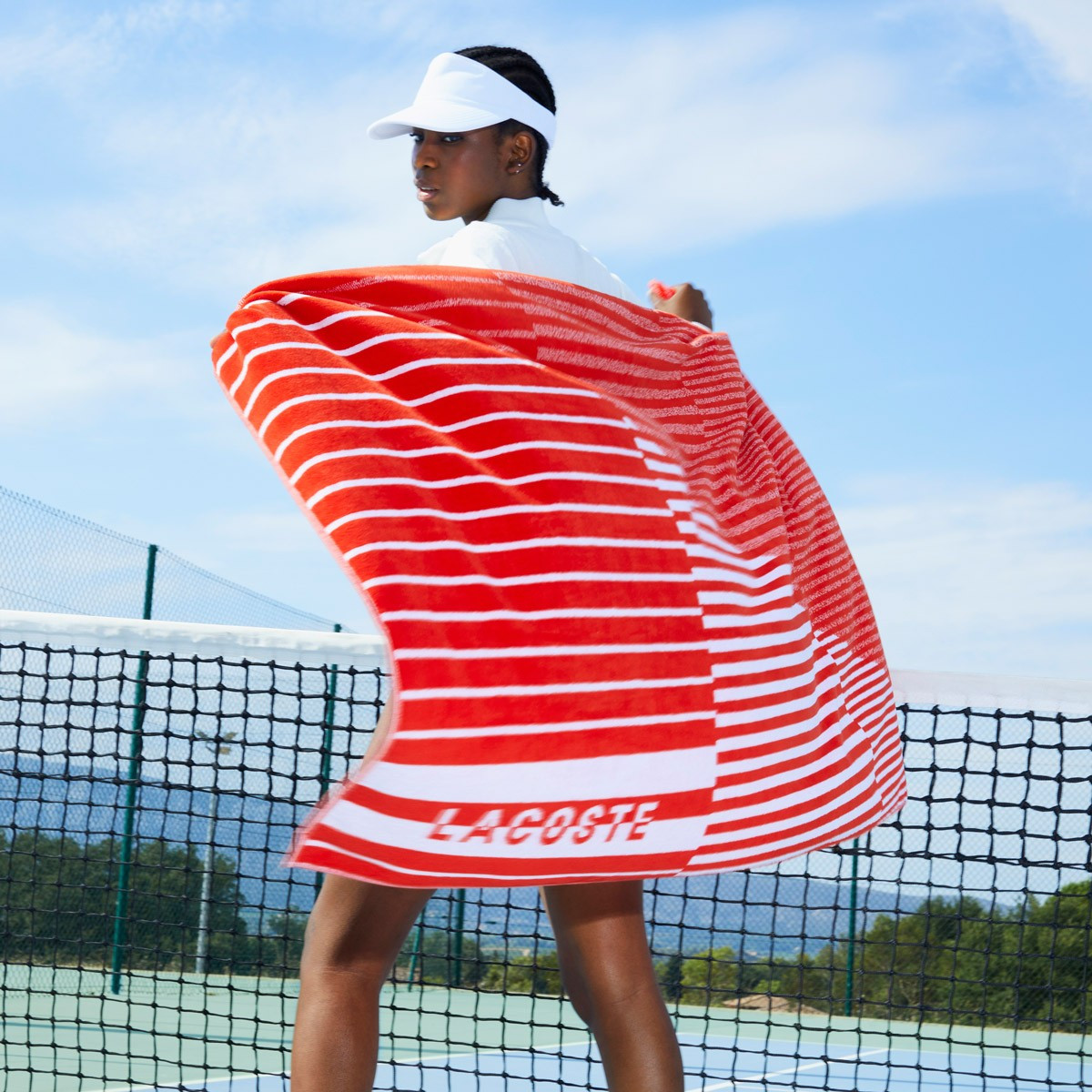 полотенце пляжное Lacoste Stripe - купить в магазине Yves Delorme Russia